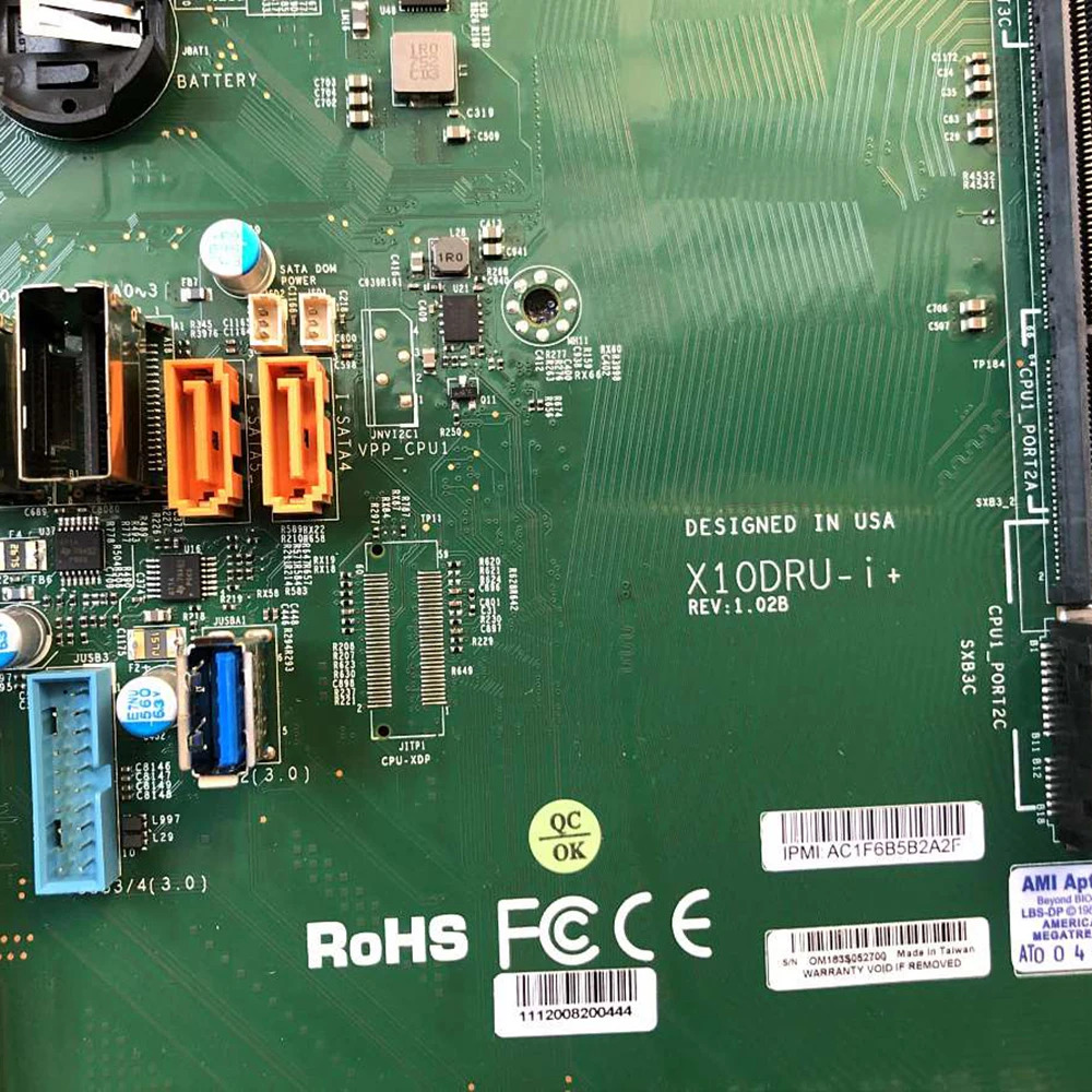 Supermicro X10DRU-i서버 마더보드 E5-2600 v4/v3 군 LGA2011 DDR4