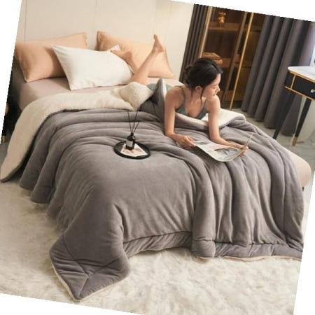 HPS 두꺼운이불 따듯하고 두꺼운 양면 이중 담요 겨울 이불 정전기방지