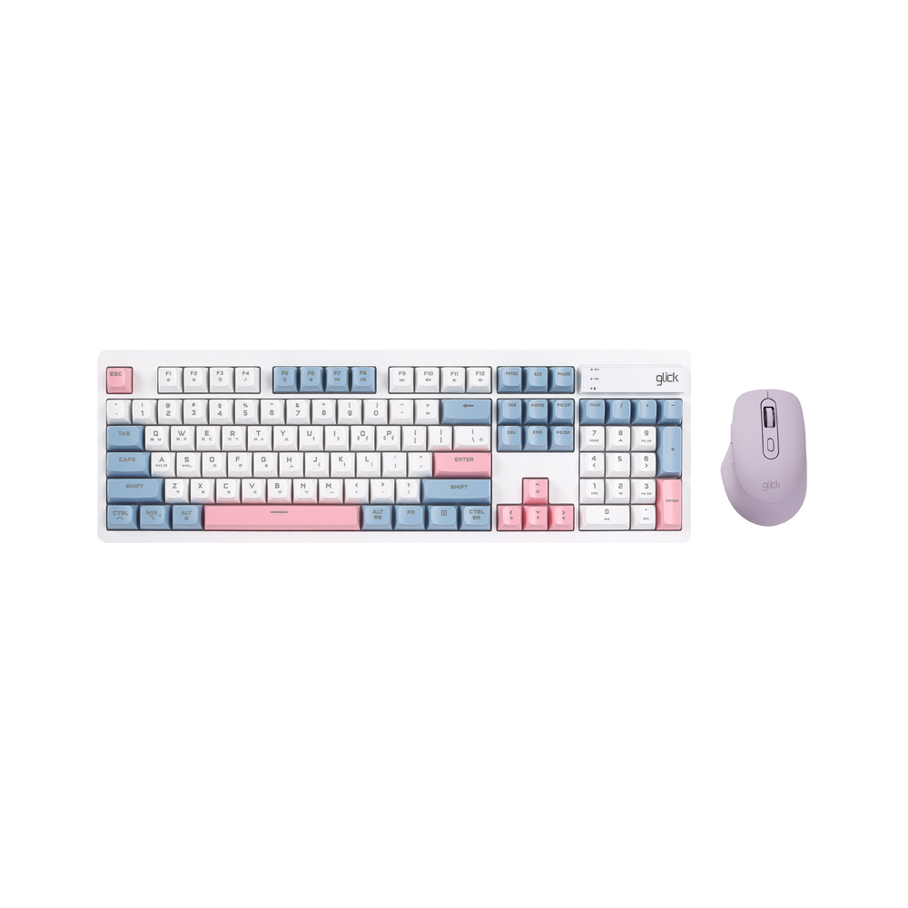 지클릭커 오피스프로 WMK529 사일런스 M 무소음 무선 블루투스 키보드 마우스 세트 104키 Retro 이미지 7