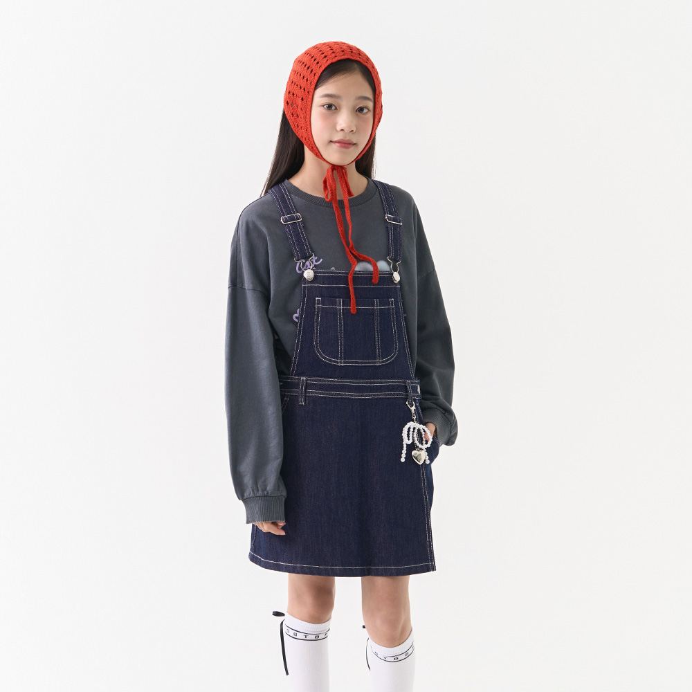 더데이걸 이뻐도 데님 멜빵 치마 반바지 TGTH25308 - 상세 이미지 2