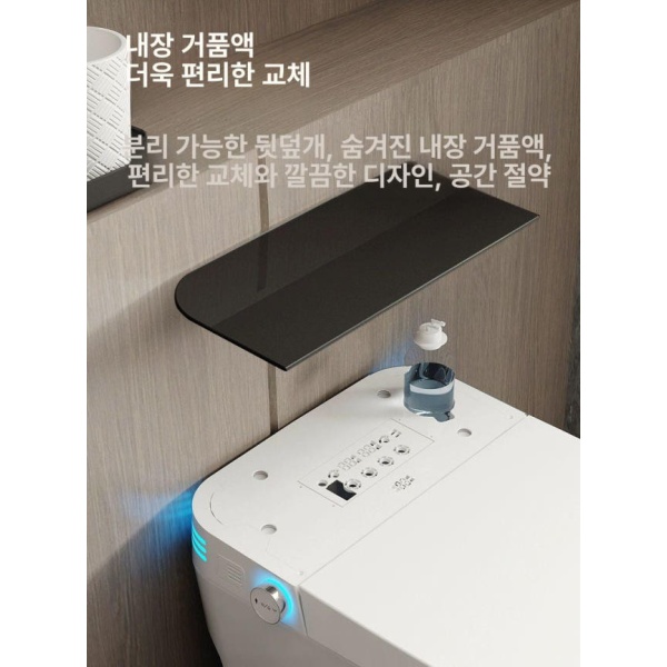 프리미엄 스마트 변기 좌변기 교체 다기능 세면대 변기커버 화이트 기본형 물탱크수동커버 좌석가열 화이트 기본형 물탱크수동커버 좌석가열 300mm - 상세 이미지 2