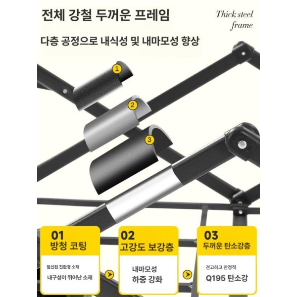 최강 접이식 캠핑 카트 야외 휴대용 블랙 다목적 수납형 아웃도어 구루마 가벼운 휴대용 블랙 - 상세 이미지 4