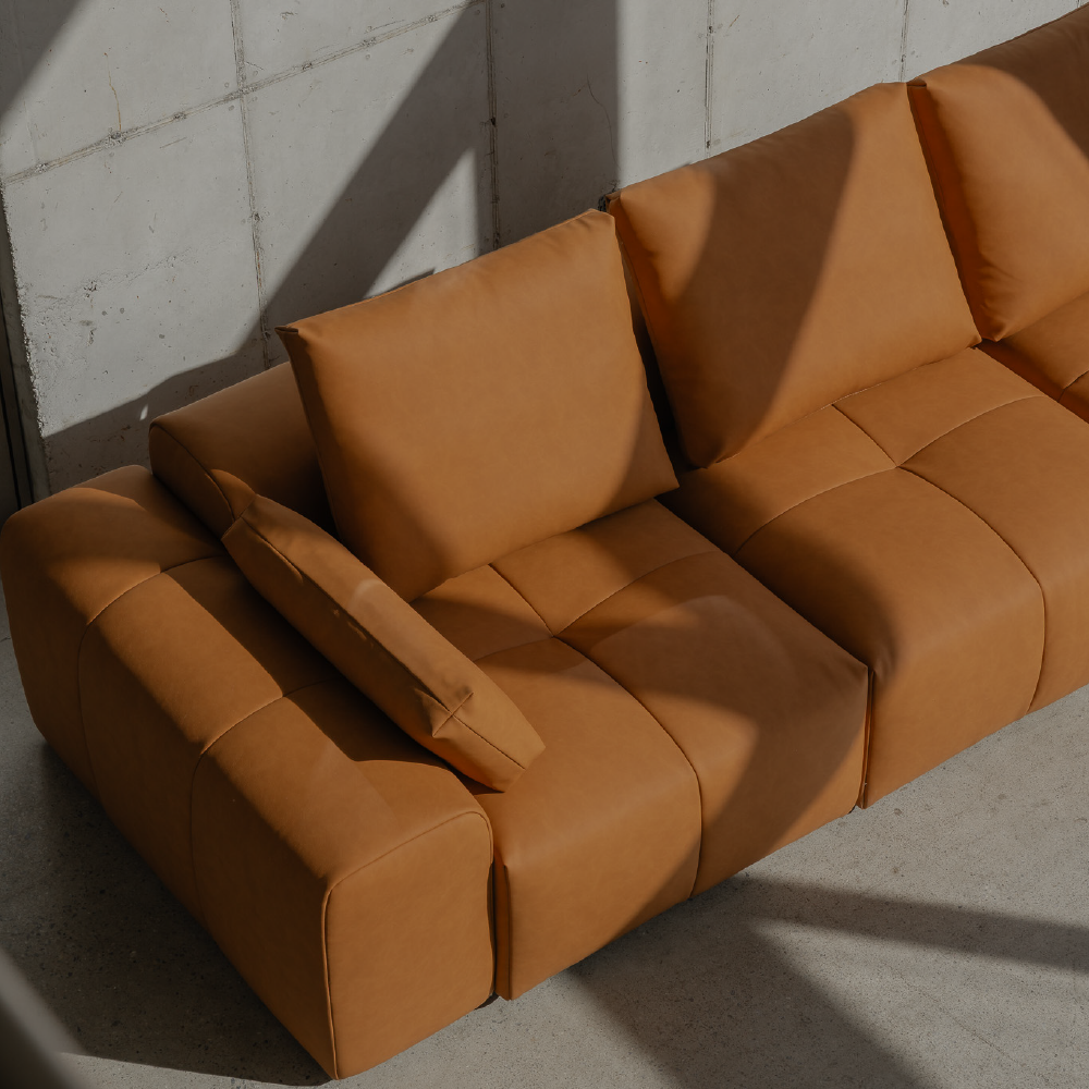 에덴느 몽블랑 카우치 쇼파 4인용 패브릭 구스 이지클린 4인 소파