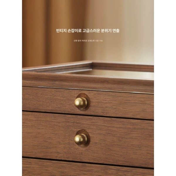 프리미엄 주얼리 악세사리 정리함 보석함 빈티지 귀걸이 보관함 목걸이 2단계 가시형 2단계 가시형 보석함 - 상세 이미지 4