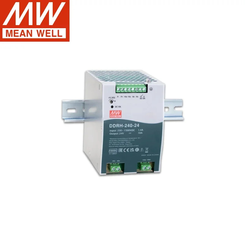MEAN WELL DDRH-240 240W 초광각 입력 250-1500V DC-DC 12V 24V 32V 48V DIN 레일 변환기
