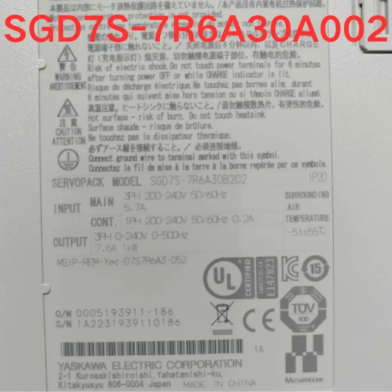 리퍼 OK 서보 드라이버 SGD7S-7R6A30A002