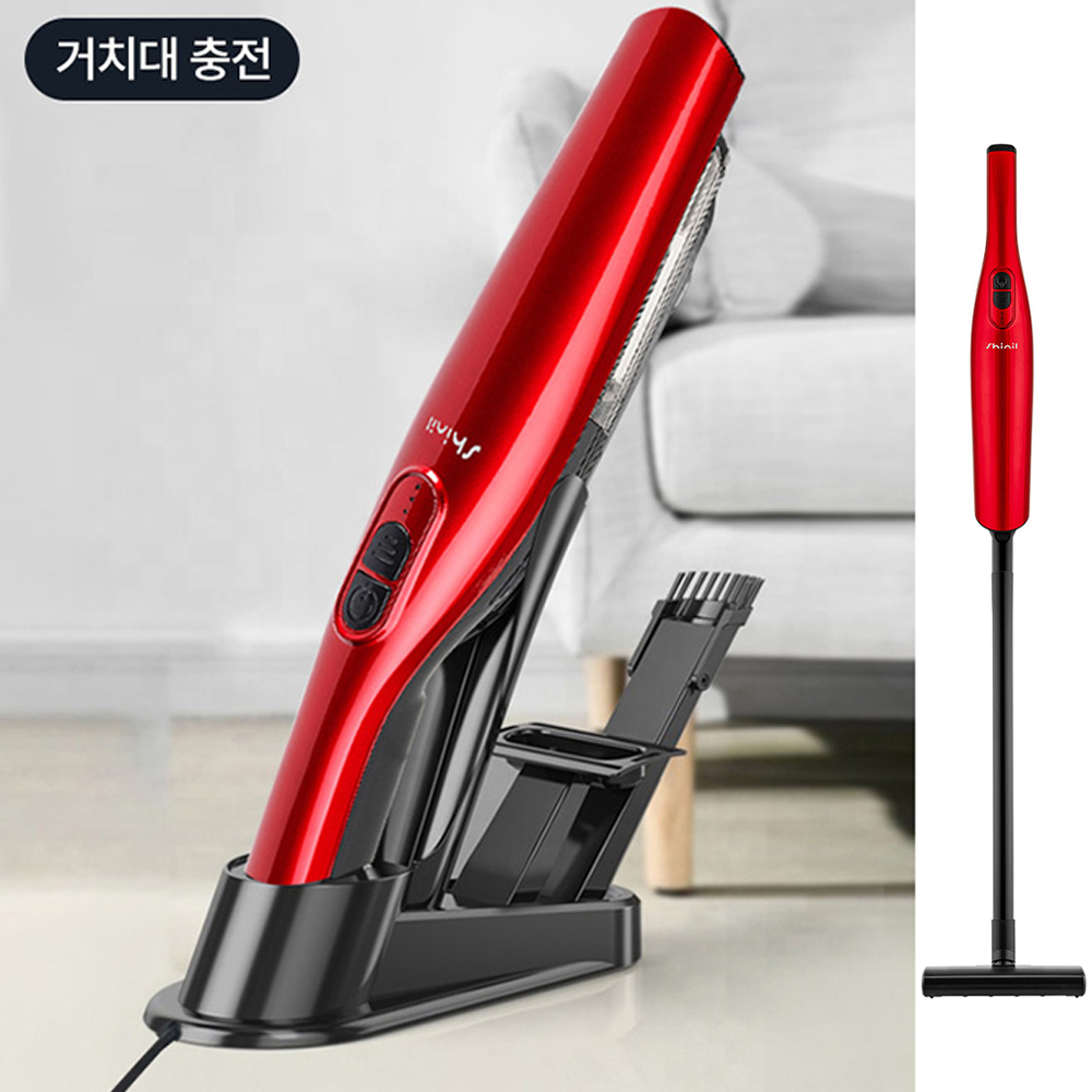 신일 초경량 무선청소기 핸디 스틱 진공 가정용 차량용 청소기 + 충전거치대 + 4종노즐세트 - 상품 이미지