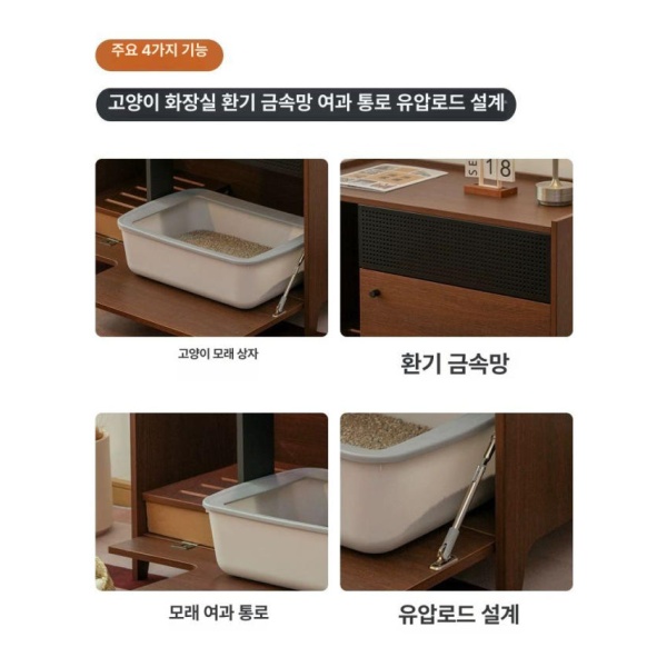 프리미엄 앤틱 고양이변기 고양이화장실 화장실 대형고양이 반폐쇄형 호두 자체 프둔 호두 자체 - 상세 이미지 5