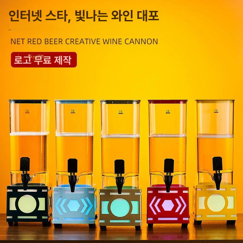 쏘맥타워 테라 소맥 기계 3L 디스펜서 사각병 블랙 라운드 실버 플래이팅 수도꼭지 - 상세 이미지 5