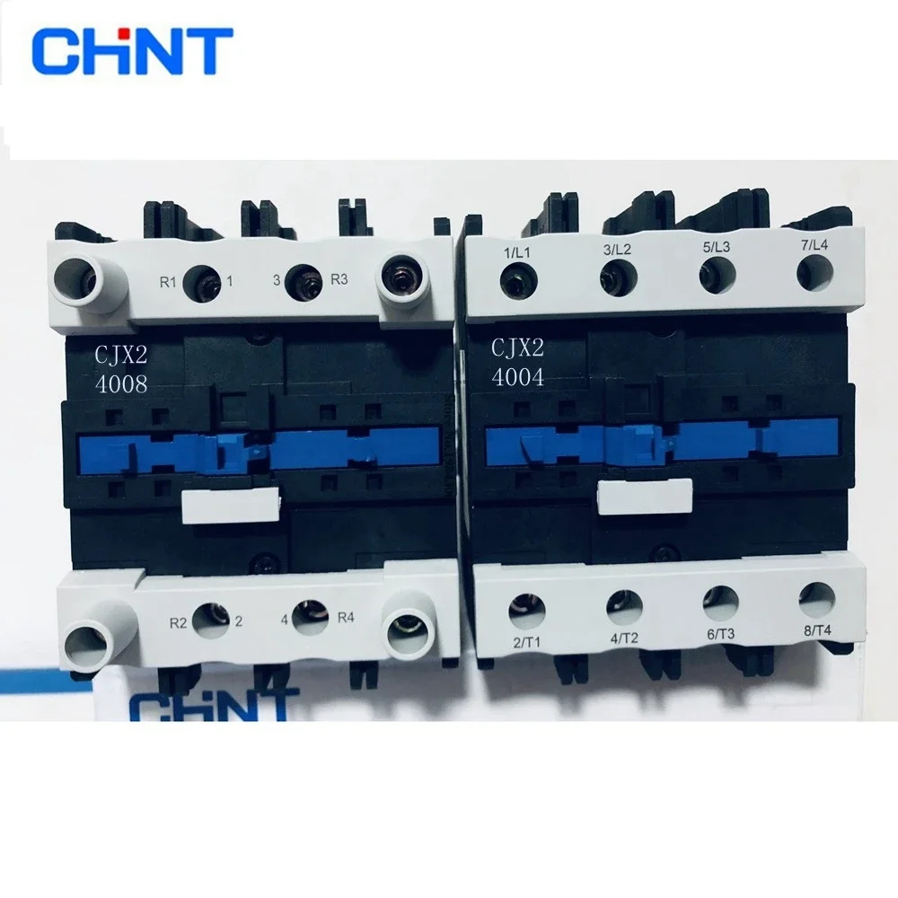 CHINT CJX2-4004 4008 40A 5004 5008 6504 6508 9504 AC 접촉기 4NO 4 극 2NO 2NC 220V 380V 레일 장착