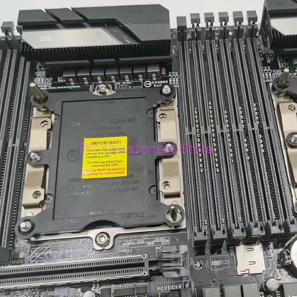 마더보드 LGA3647은 1/대 Xeon 확장 프로세서 군 4방향 SLI를 지원 /CrossFireX 기술. WS C621E 세이지