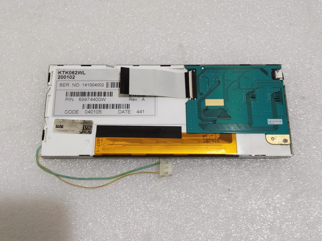 원본 KTK062WL 200102 LCD 디스플레이 화면