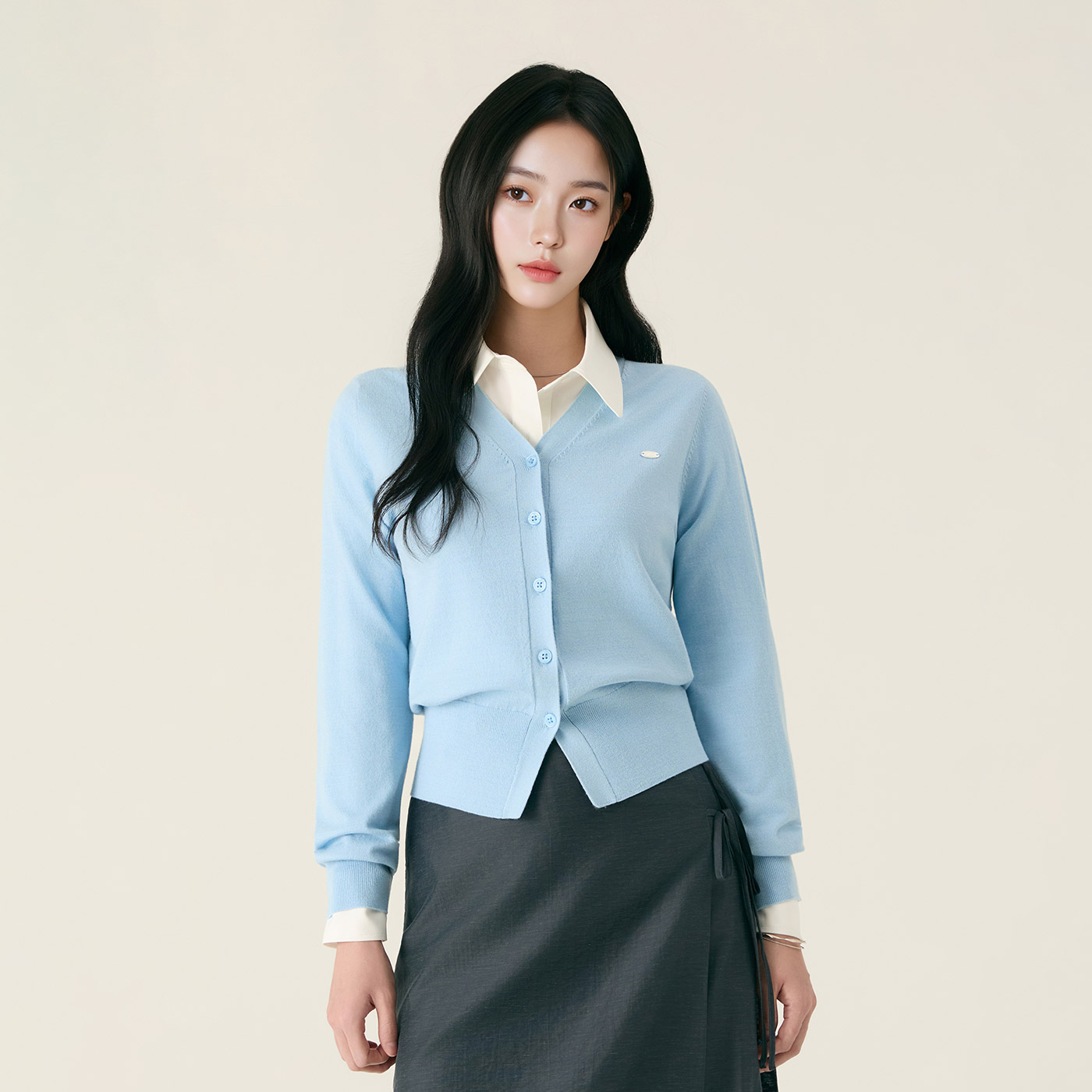 [N배송] 로엠 올데이가디건 브이넥 긴팔 가디건 RMCKG23R98 이미지 4