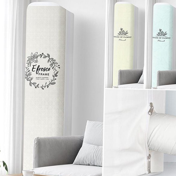 인테리어 스탠드형 에어컨 커버 보호용 원형 에어컨 커버 깔끔한 가리개