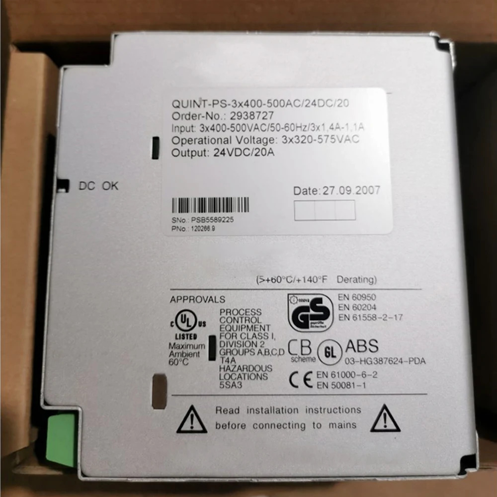 피닉스 전원공급장치 QUINT-PS-3X400-500AC 24DC 20 2938727