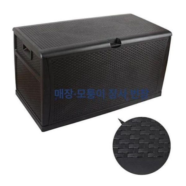 튼튼한 데크 이동식 보관함 미니 창고 수납함 조립 옥상 정리함 블랙 블랙 120x61x63cm - 상세 이미지 2