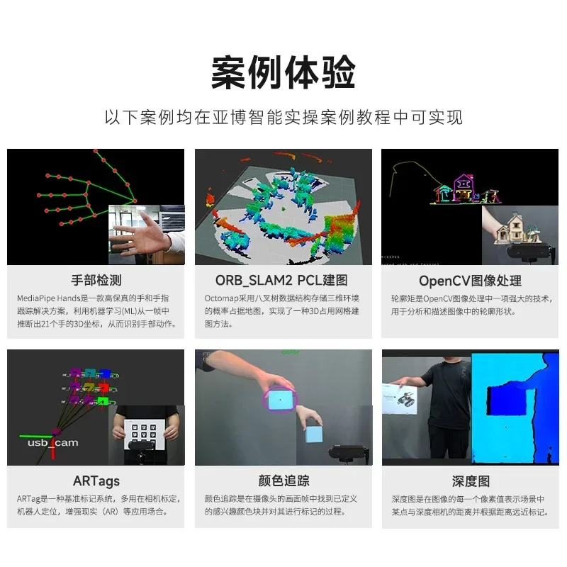 Gemini2 쌍안 구조 광 깊이 카메라 SLAM 체성 감각 D435iROS/ROS2 자동차 3D 비전 RGBD 지원