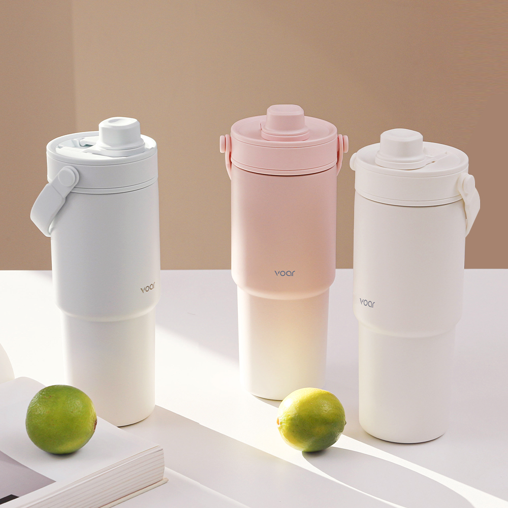 보아르 투웨이폴든 텀블러 735ml 팝업 스트로우 빨대 투고 손잡이 대용량 스텐 보온 보냉 제품 이미지