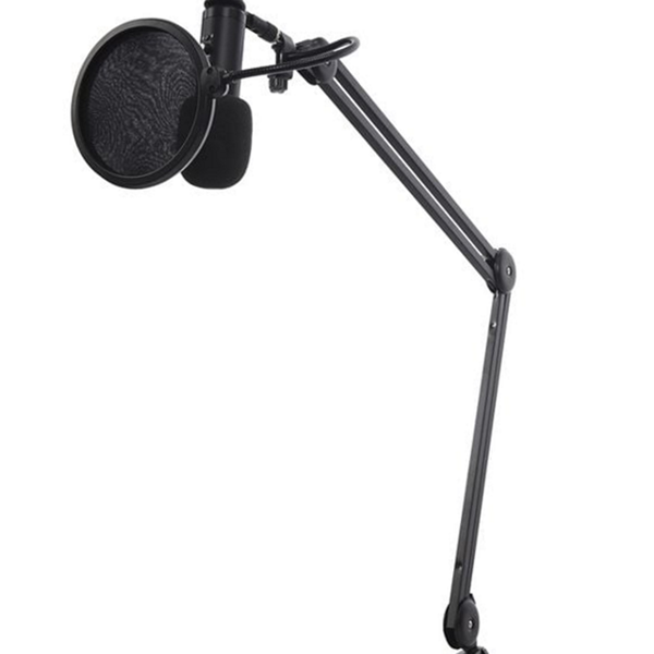 전문가용 고중량 마이크 스탠드 방송용 탁상용 마이크 거치대 관절형 책상용 - 상품 이미지