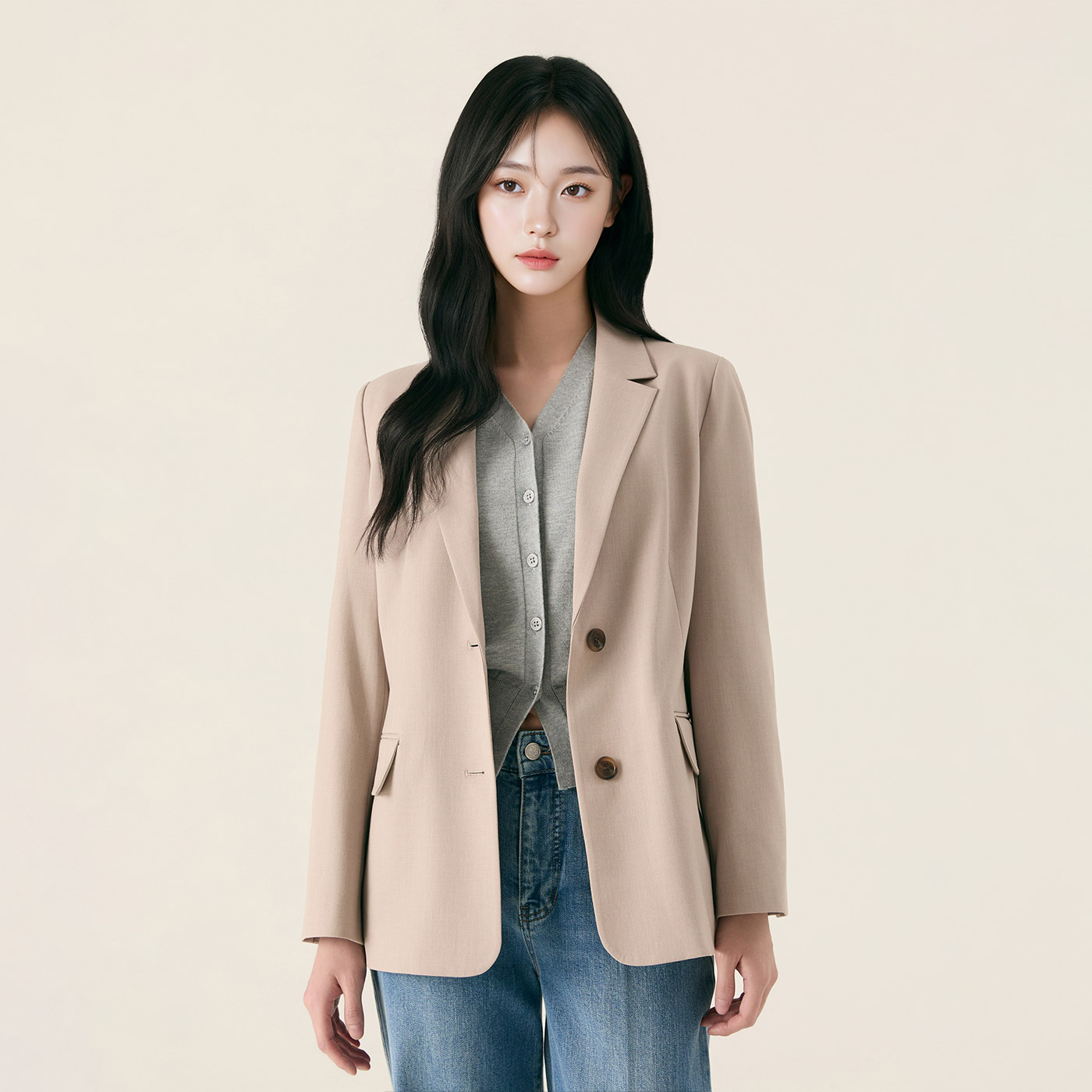 [N배송] 로엠 테일러드 자켓 RMJKG23R11 이미지 2