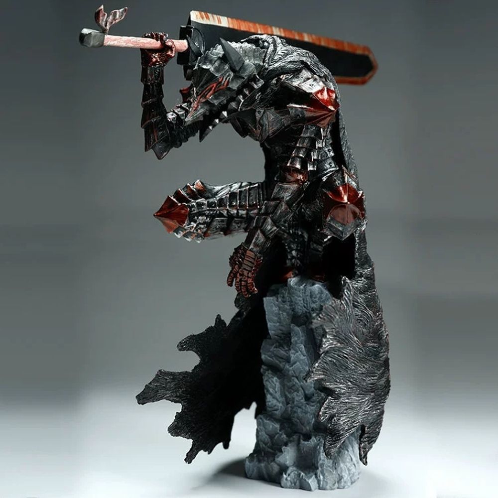 베르세르크 가츠 광전사 피규어 스태츄 동상 A. 가츠 피 묻은 버전 높이 약 25cm - 상품 이미지