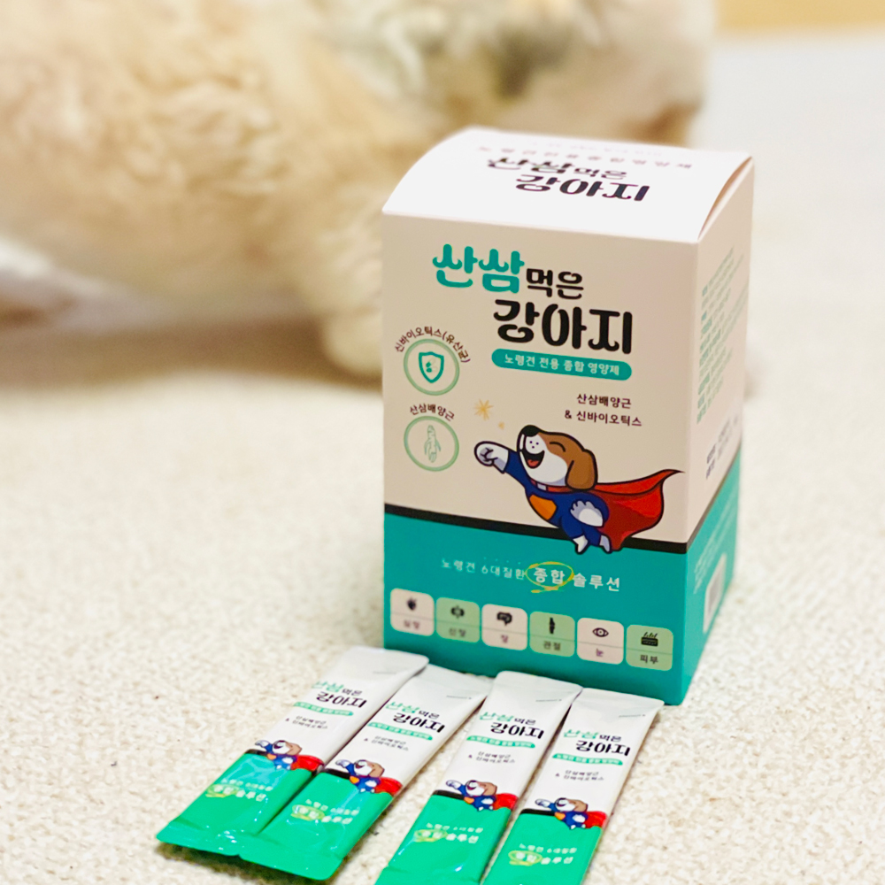 강아지영양제 강아지 오메가3 관절 눈 기관지 피부 심장 신장 종합 영양제 30포, 1개 제품 이미지