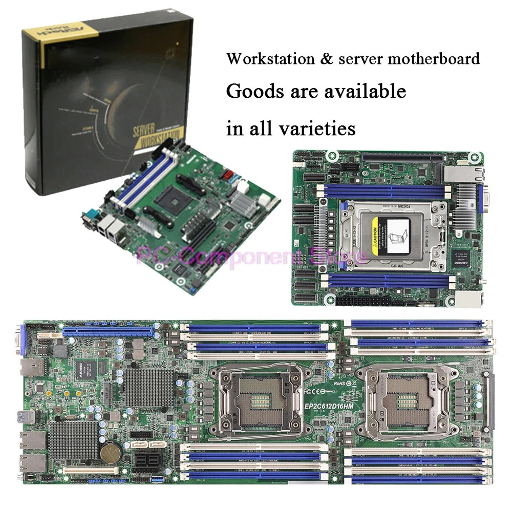 ASRock호환 랙 LGA2011 DDR3 지원서버 마더보드 E5-2600 V3 V4 EP2C612D16HM