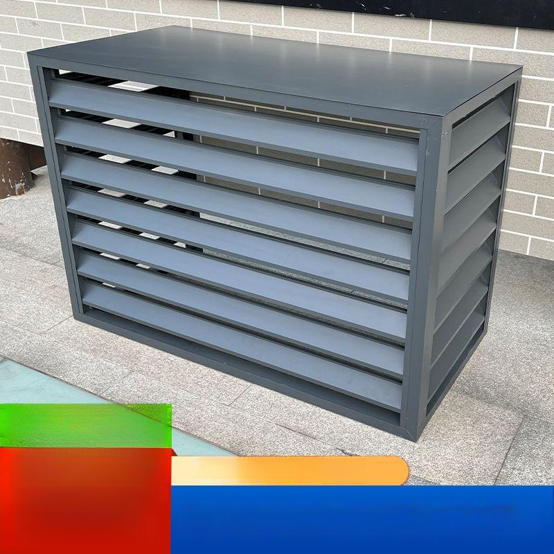 에어컨 실외기 가림막 커버 펜스 가리개 부식방지 난연 그레이 4면 100 x 50x65 A - 상품 이미지