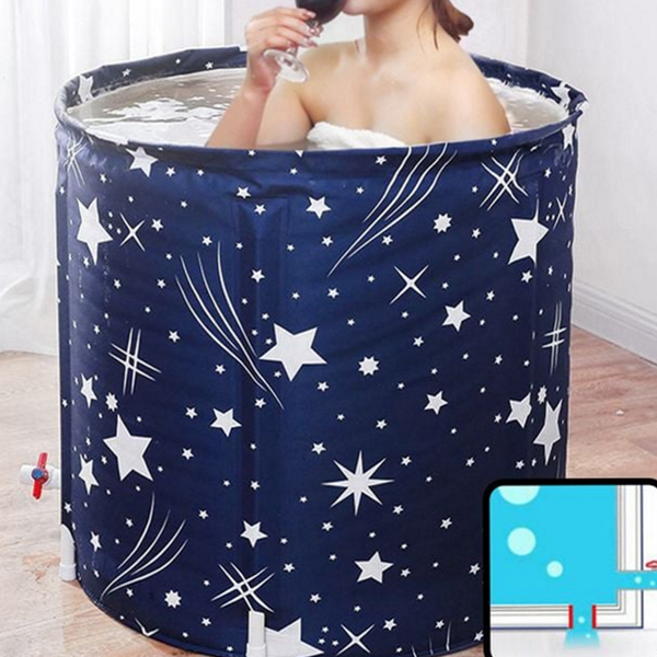 이동식 접이식 욕조 가정용 반신욕 욕조 휴대용 캠핑 보온 1인