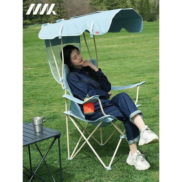 프리미엄 낚시의자 야외 라운지체어 경량 파라솔의자 접이식 그늘막의자 공원체어 16MM 파이프 연한 카키색-사중 라운지체어-16MM 파이프 연한 카키색- - 상세 이미지 2