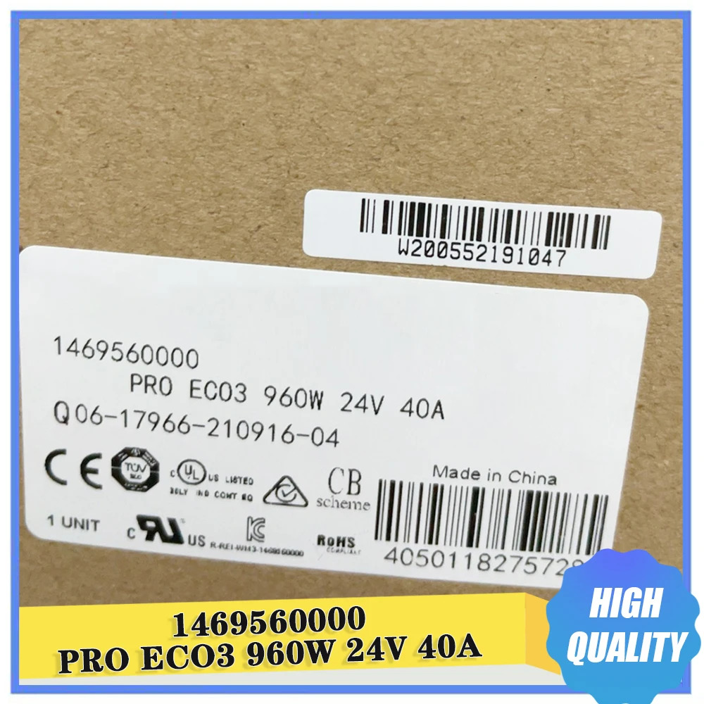 1469560000 PRO ECO 스위칭 전원공급장치 모듈 Weidmuller 가이드 레일 설치960W 24V 40A
