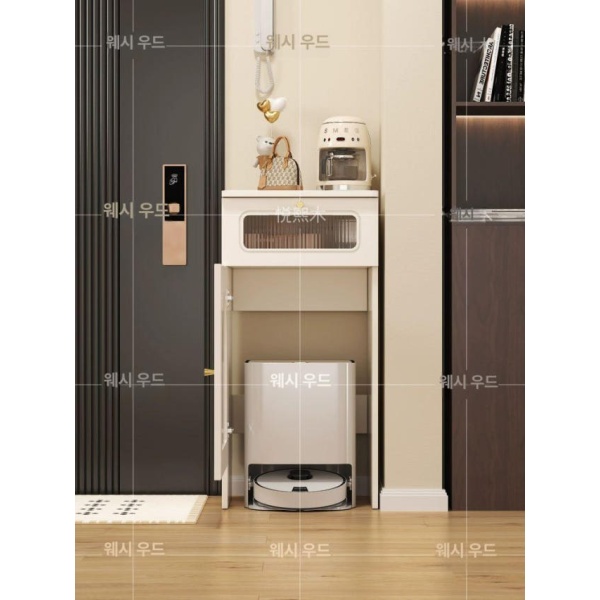 스마트 로봇청소기 보관함 거실 카페 수납함 가전 솔루션 서랍창홍 화이트 조립 서랍창홍 화이트 조립 - 상세 이미지 5