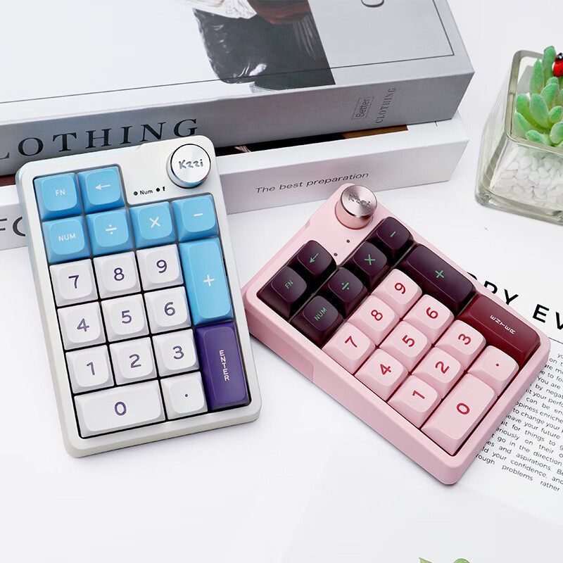 숫자 키패드 기계식 키보드 넘버패드 휴대용 계산기 넘버 숫자키패드 K20 퍼플 RGB 네 - 상품 이미지