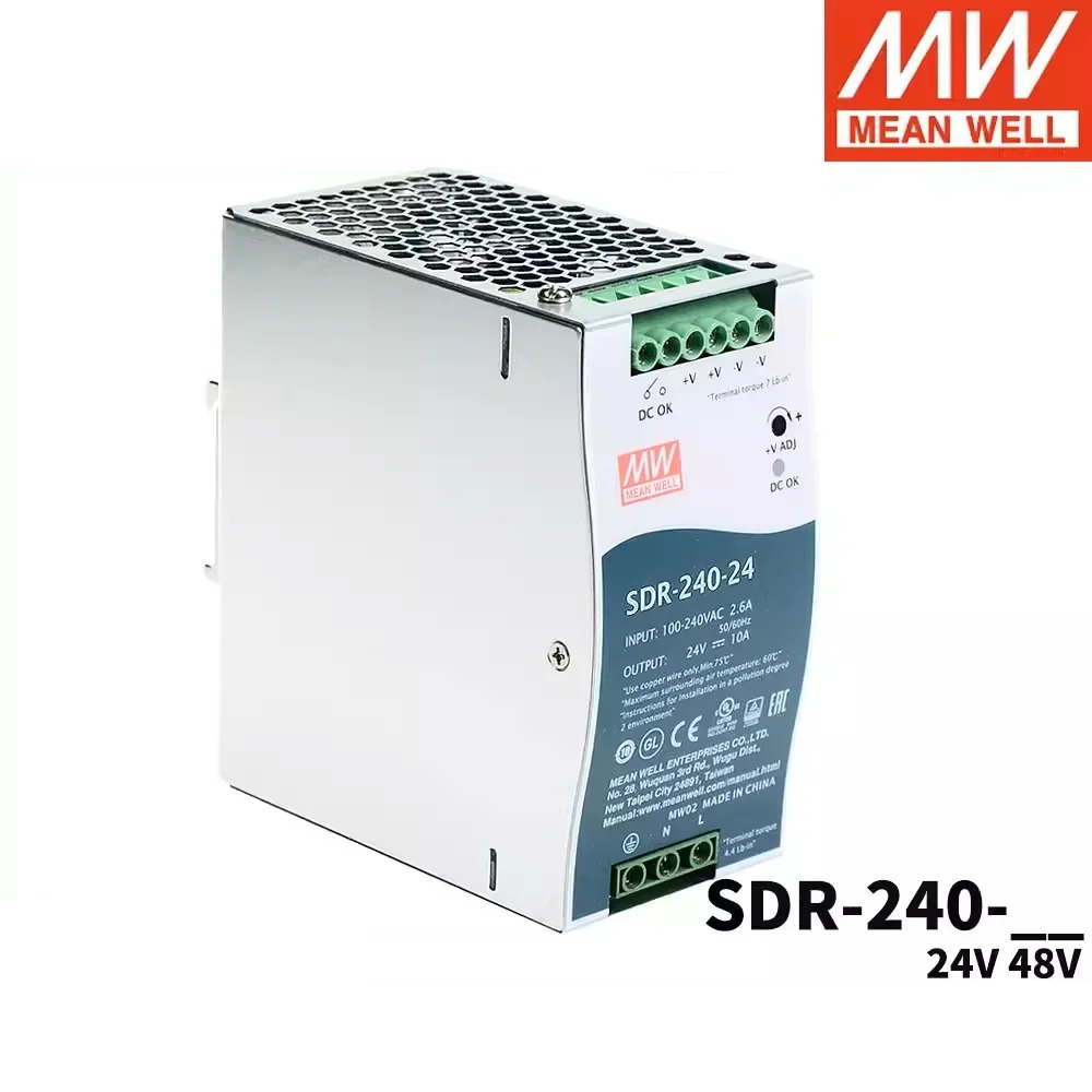 MEAN WELL SDR-240-24 SDR-240-48 240W 단일 출력 산업DIN 레일 모델PFC 전원공급장치 SDR-240