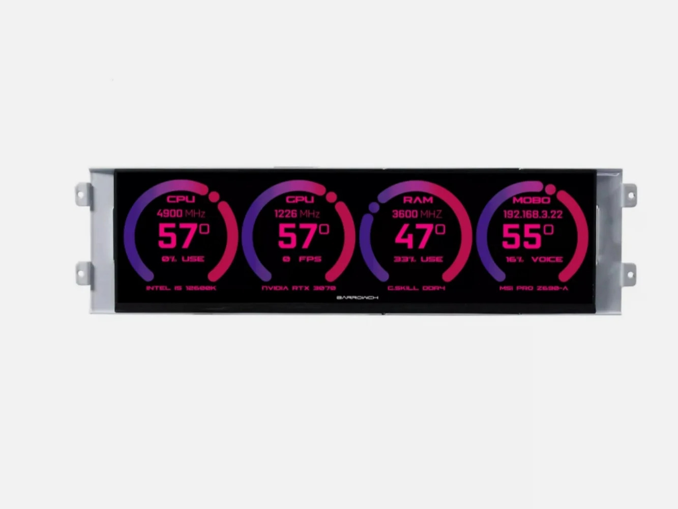 JONSBO D41 Pc 케이스 LCD 모니터 CPU GPU 보조12.7인치 2880x864 바