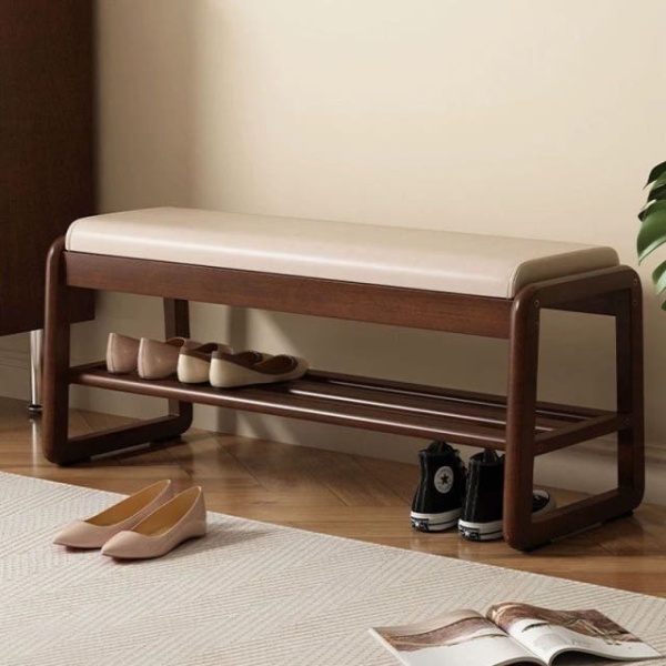 모던 현관 벤치 시트쿠션 우드컬러 신발 수납장 푹신한 검은 호두색 55cm 두꺼운 대형 검은 호두색 55cm 두꺼운 대형 - 상세 이미지 3