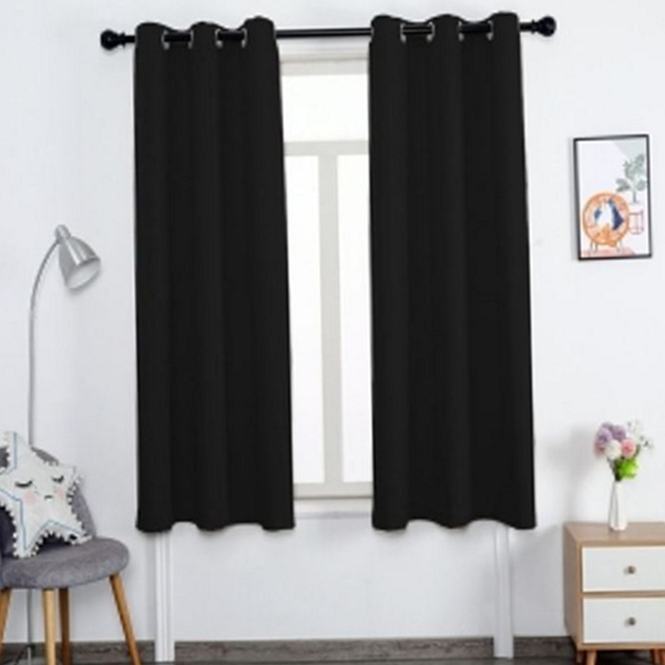 모던 암막 커튼 미드나잇 아일렛 암막 커튼 안방 2장 단열
