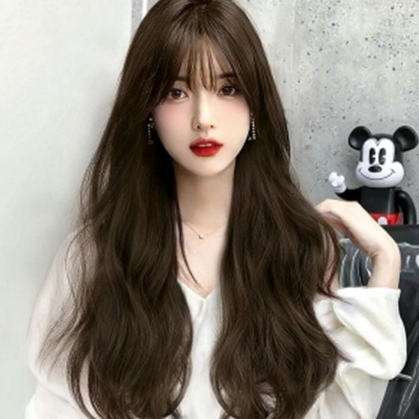 루즈 여성 긴 머리 가발 브라운웨이브 웨이브 통가발 데일리 패션 - 상품 이미지