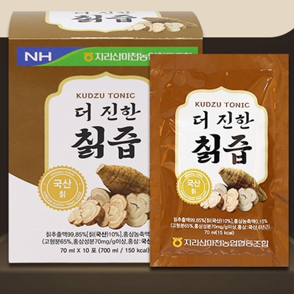 지리산마천농협 생 칡즙 칙즙 진액 이소플라본 사포닌 효능 효과 감사 선물 70ml, 30포, 6개 - 상세 이미지 3