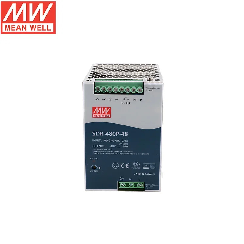 MEAN WELL SDR-480P SDR-480P-24 SDR-480P-48 480W 단일 출력 산업DIN 레일PFC 병렬 기능 포함