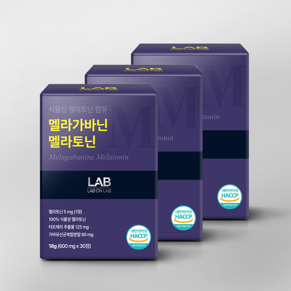 랩온랩 멜라가바닌 식물성 멜라토닌 5mg 가바 테아닌 자연 원료 30정, 2개 - 상세 이미지 3