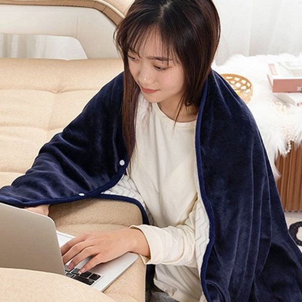 포근한 극세사 담요 망토 이중 담요 휴대용 겨울철