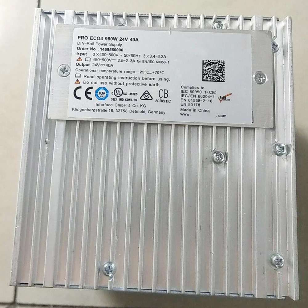 1469560000 PRO ECO 스위칭 전원공급장치 모듈 Weidmuller 가이드 레일 설치960W 24V 40A