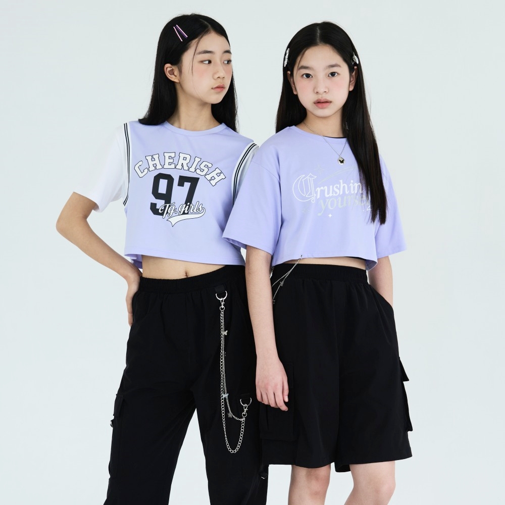 더데이걸 반팔달린 크롭 농구티 TGRA24405 이미지 6