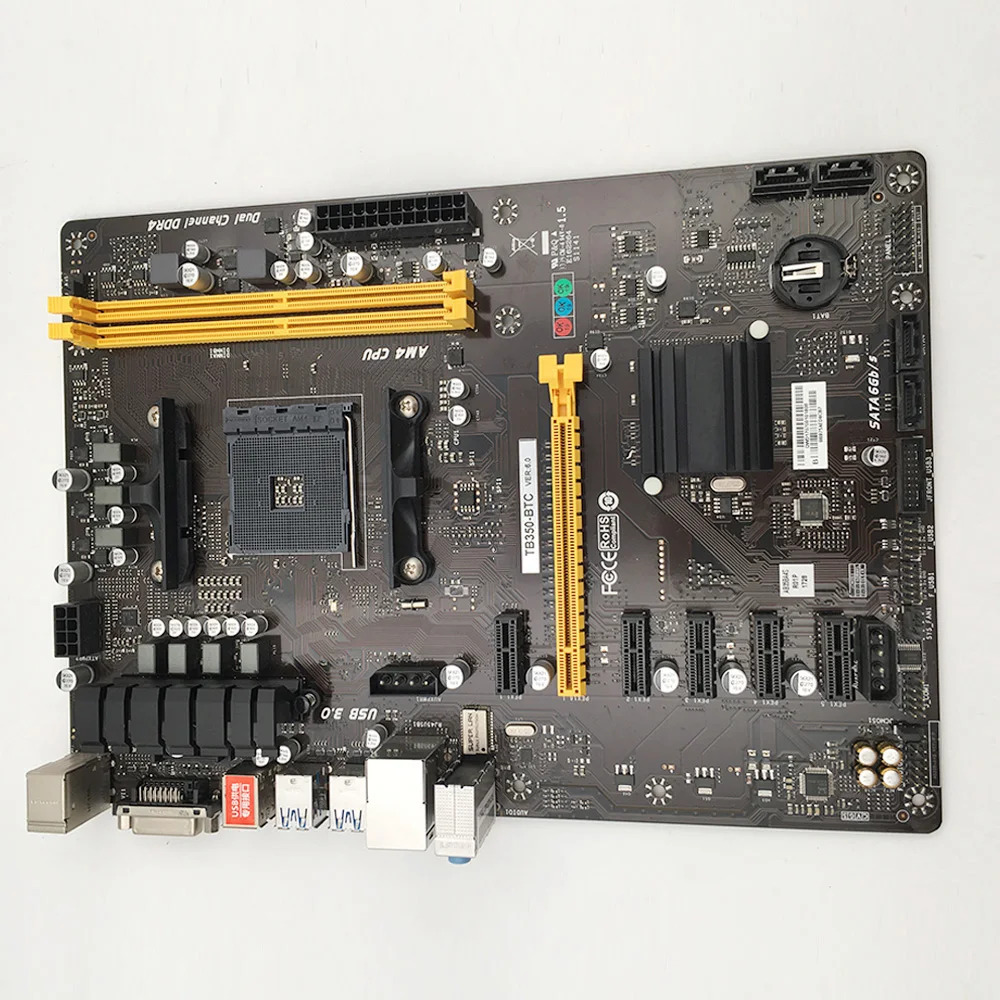 BIOSTAR PC 데스크탑 마더보드TB350-BTC 6PCIE DDR4 AM4 32GB SATA3