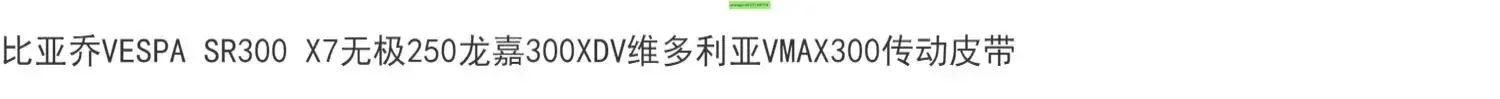 Piaggio SR300 X7 Wuji 250 Longjia 300XDV VMAX300 변속기 벨트
