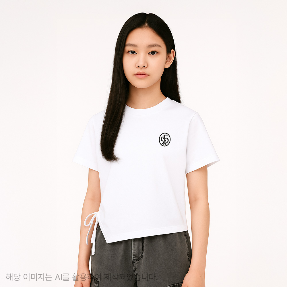 더데이걸 언발 셔링 반팔티 TGRA25509 - 상품 이미지