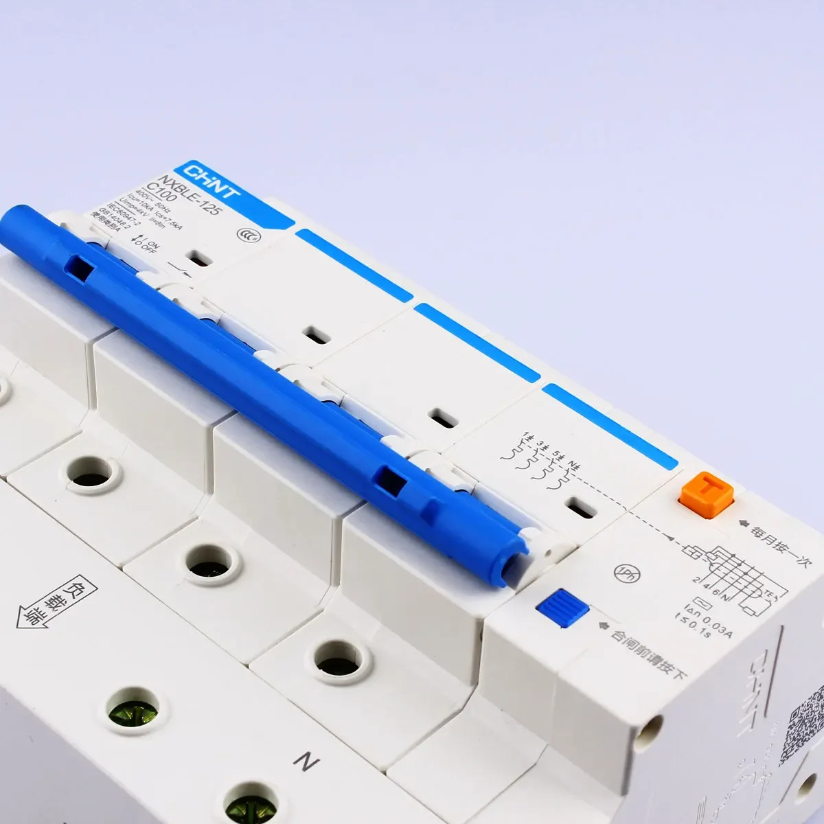 CHNT CHINT NXBLE-125 63A 80A 100A 125A 4P RCBO 잔류 전류 작동 회로차단기 보호 소형 에어 스위치