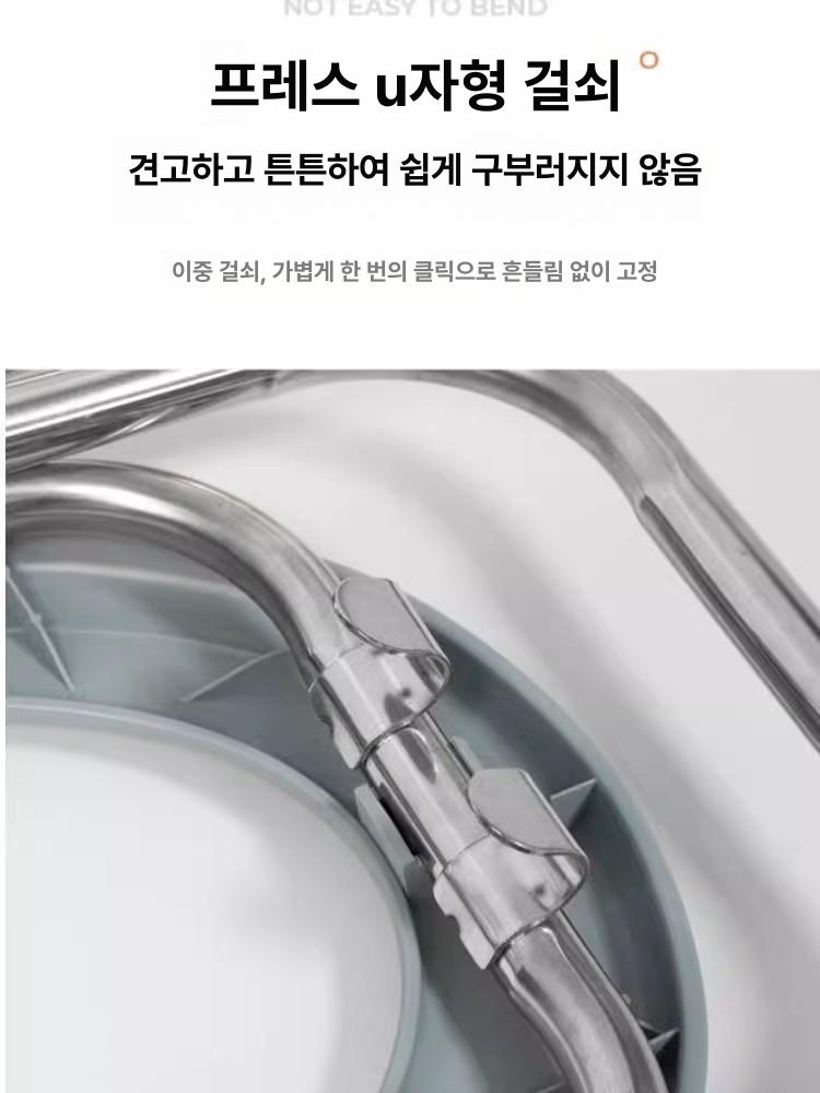 휴대용 접이식 노인용 변기 의자 임산부 가정용 1단계 그레이 30cm - 상세 이미지 3