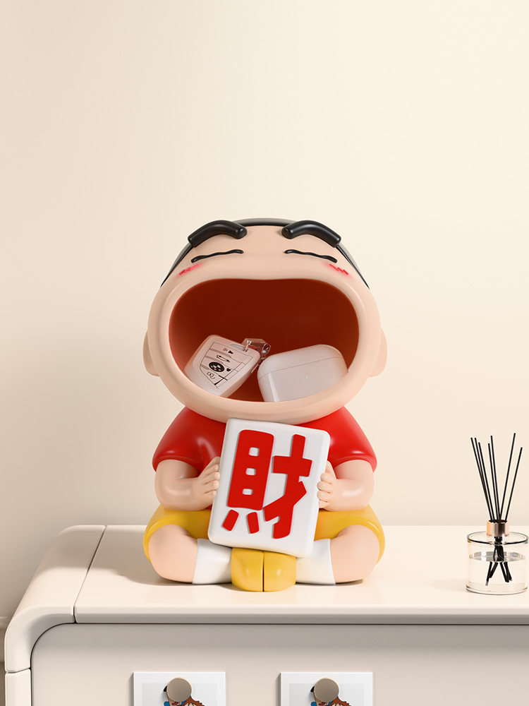 짱구 열쇠 보관함 현관 차키 수납함 거실 인테리어 장식 선반 수집용 피규어 집들이 선물 짱구 - 상세 이미지 4